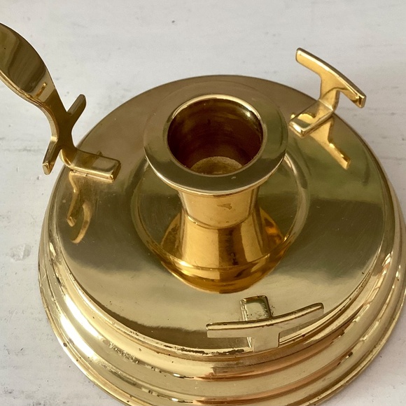 PartyLite Chamber Lamp Brass Candlestick Taper Candle Holder Base Retired Decor - Picture 3 of 9